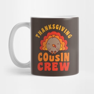 Thanksgiving Cousin Crew Matching Family Group Kawaii Turkey Mug